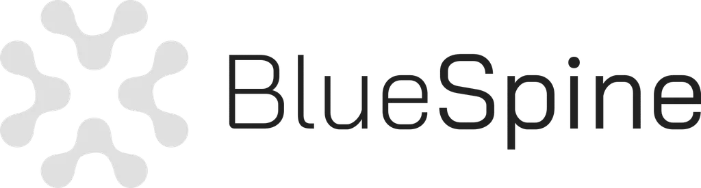 Blue Spine logo black